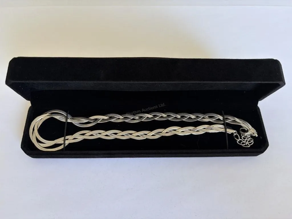 New Platinum Plated 9.0mm Serpentine Necklace