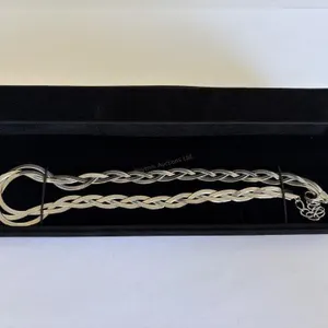 New Platinum Plated 9.0mm Serpentine Necklace