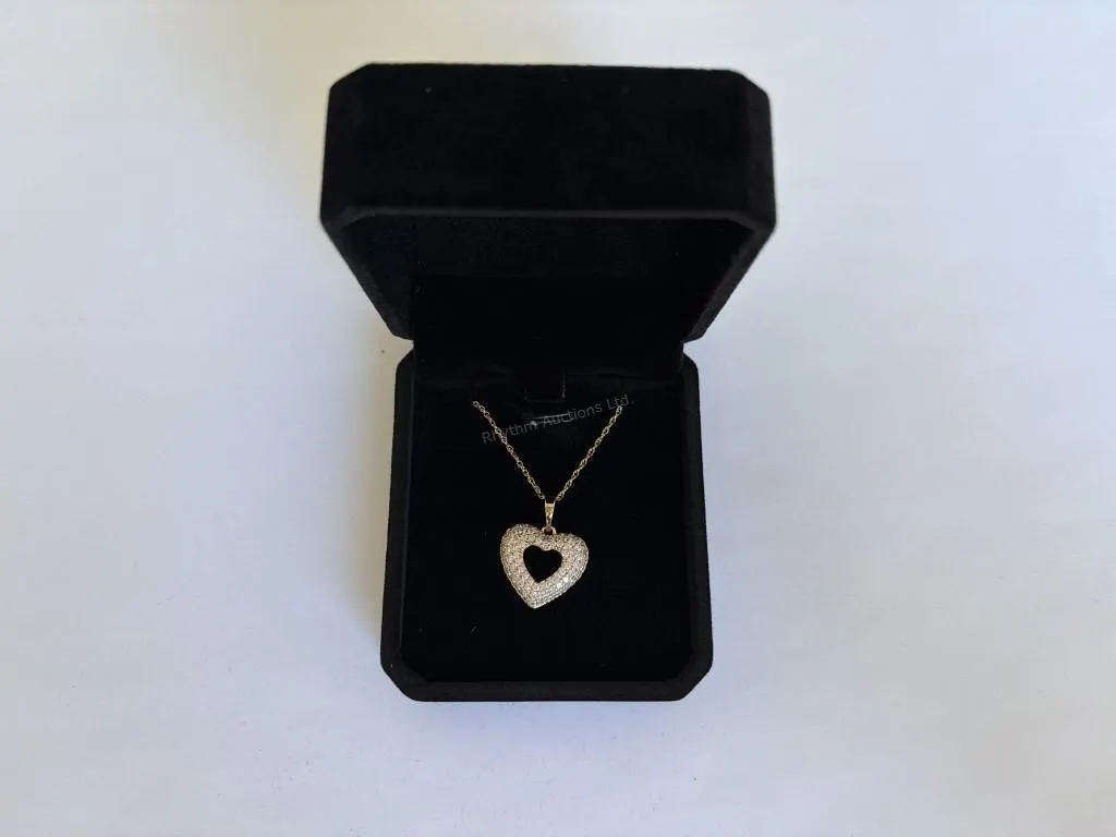 New 18K Gold Plated 25.0mm Heart Necklace