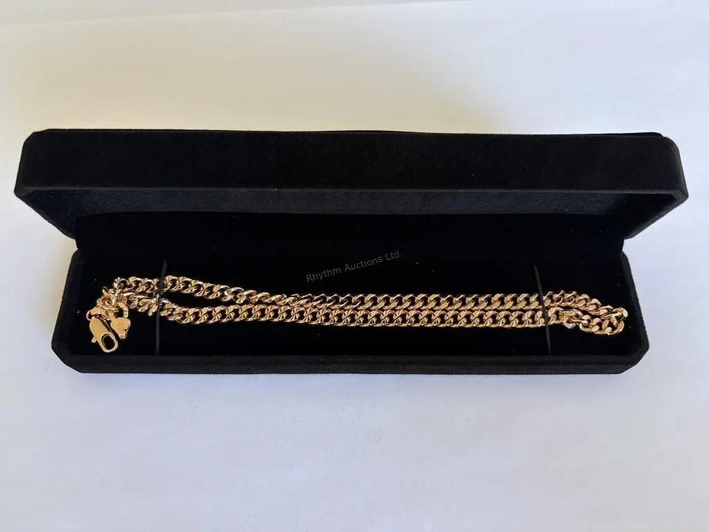 New 18K Gold Plated 8.0mm Cuban Link Necklace