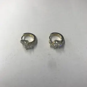 New 14K Gold Plated 0.5 Tcw Huggie Earrings