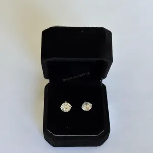 New Platinum Plated 2.0 Carat Stud Earrings