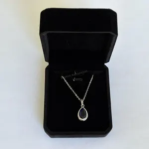 New Platinum Plated 2.0 Carat Halo Necklace