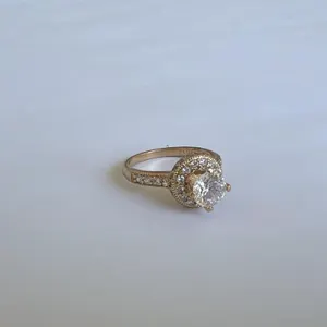 New 18K Gold Plated 1.0 Carat Luxury Ring