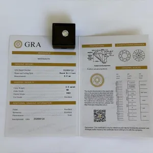 New 2.0 Carat Moissanite Lab Diamond