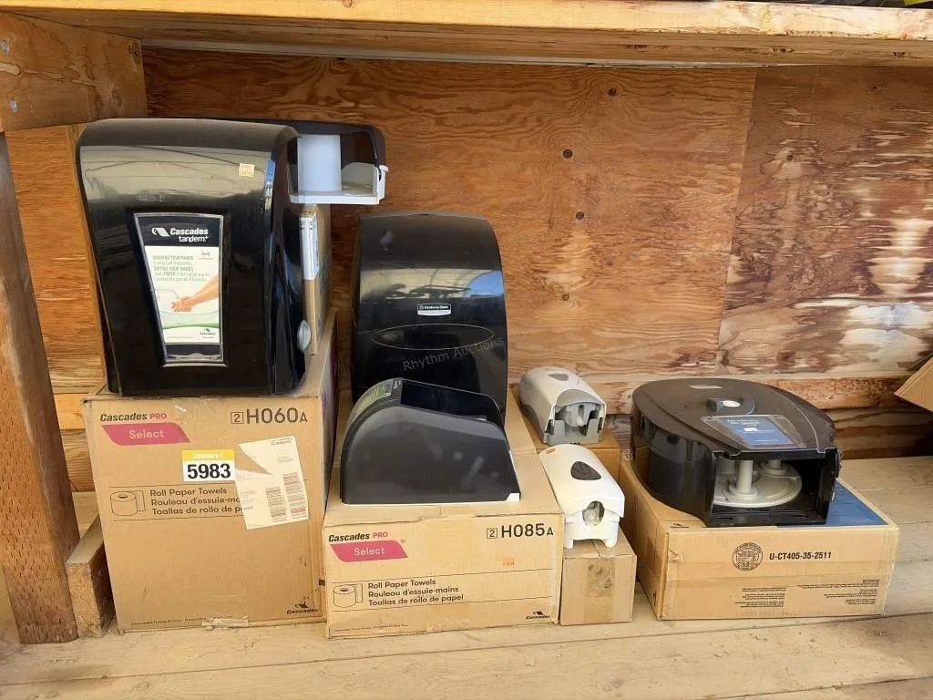 Assortment of Toilet Paper Holders & Paper Towel