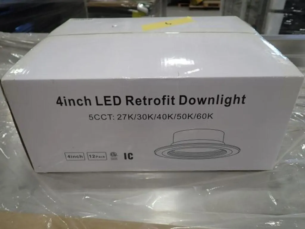 Qty Of (12) 4 In. LED Retrofit Downlight