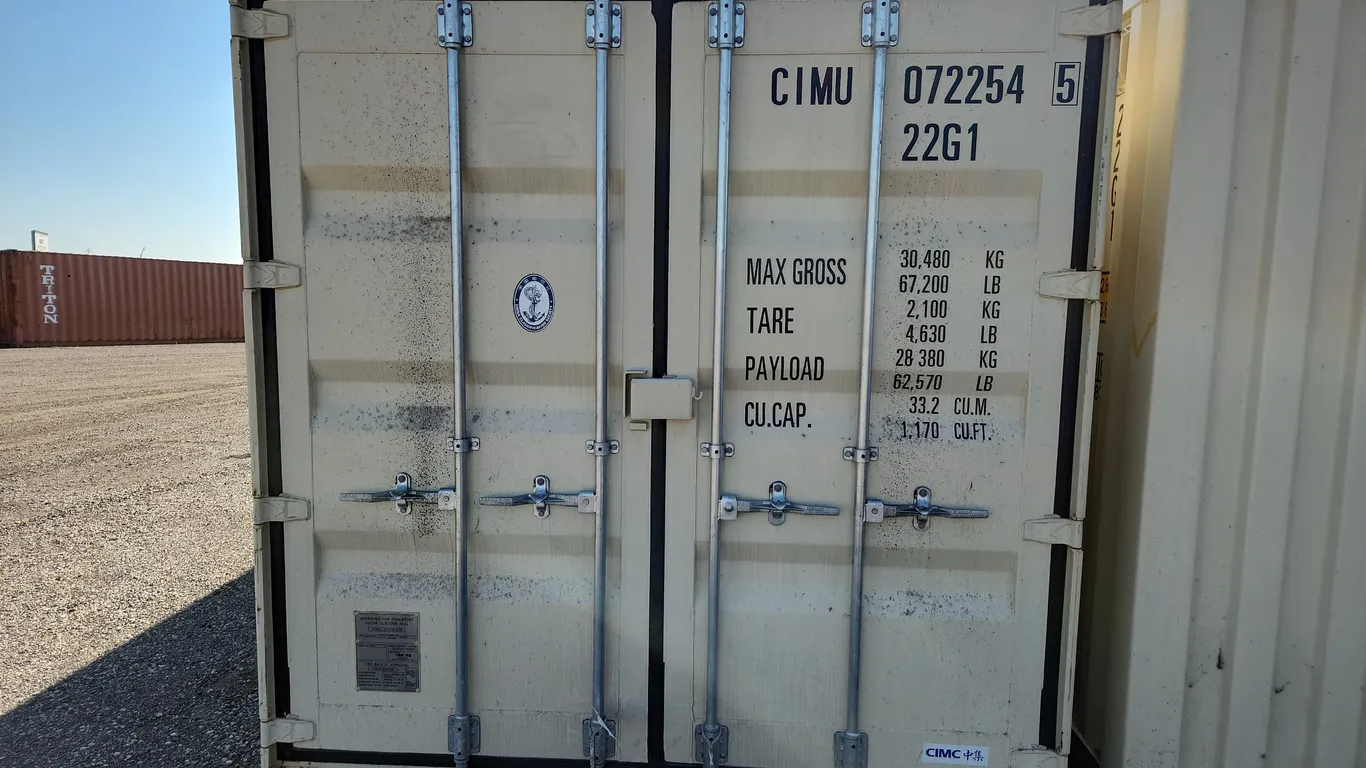 20' 1 Door Single Use Sea Container