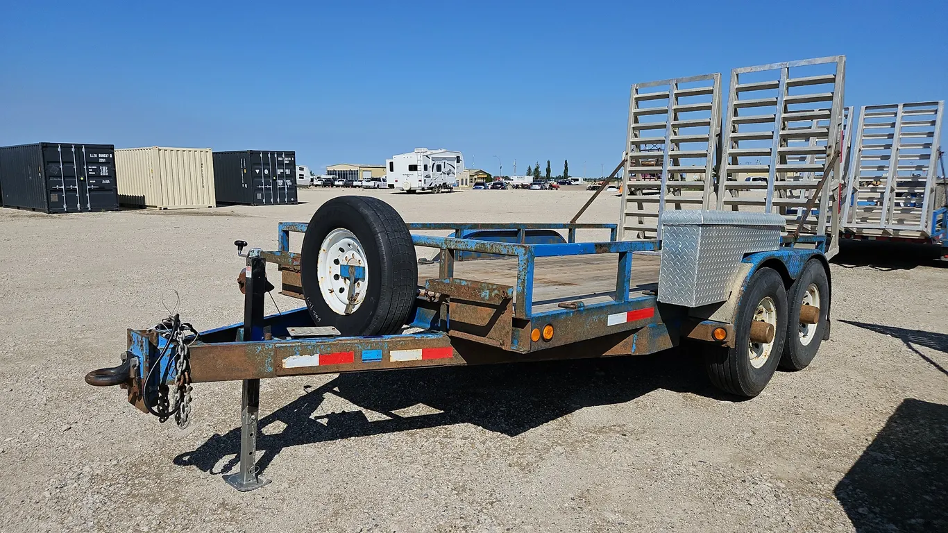 2007 Double A T/A 13ft Pintle Hitch Equipment Trailer