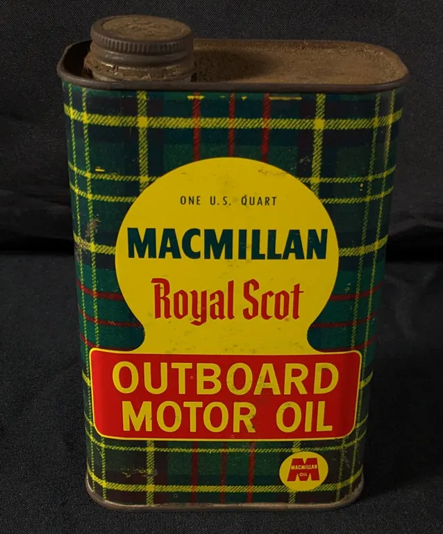 QUART MACMILLAN ROYAL SCOT OUTBOARD MOTOR OIL CAN