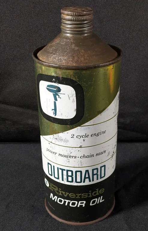 QUART MONTGOMERY WARDS RIVERSIDE OUTBOARD MOTOR OIL CAN