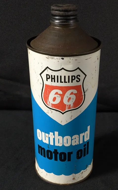 QUART PHILLIPS 66 OUTBOARD MOTOR OIL CAN