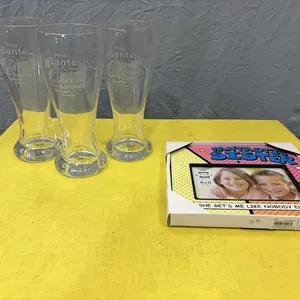 Beer glasses and picture frame