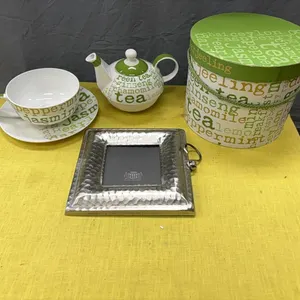Tea set and picture frame