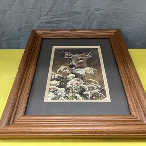 Deer picture with frame