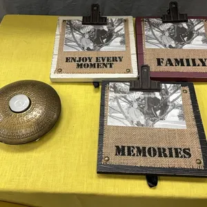 Candle holder and picture clipboard