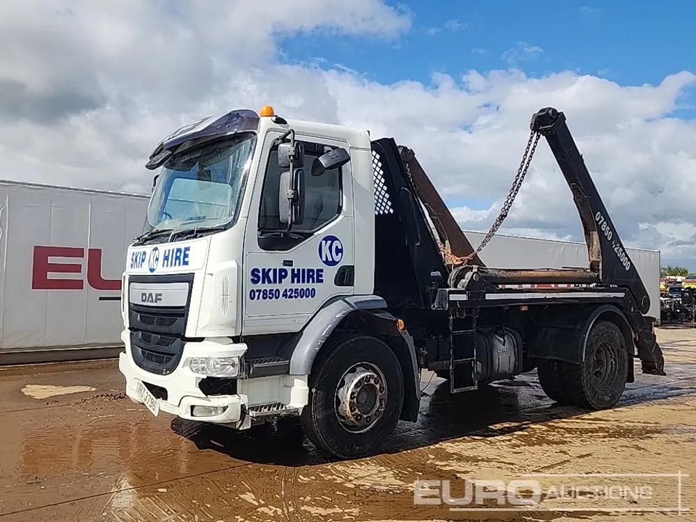 2014 DAF 4x2 Skip Loader Lorry Extendable Arms, Manual Gearbox (Mileage Discrepancy - Mileage CANNOT be verified) (Reg. Docs. Available)