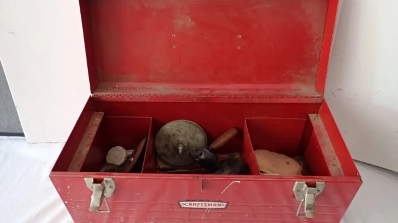 Red Metal Tool Box