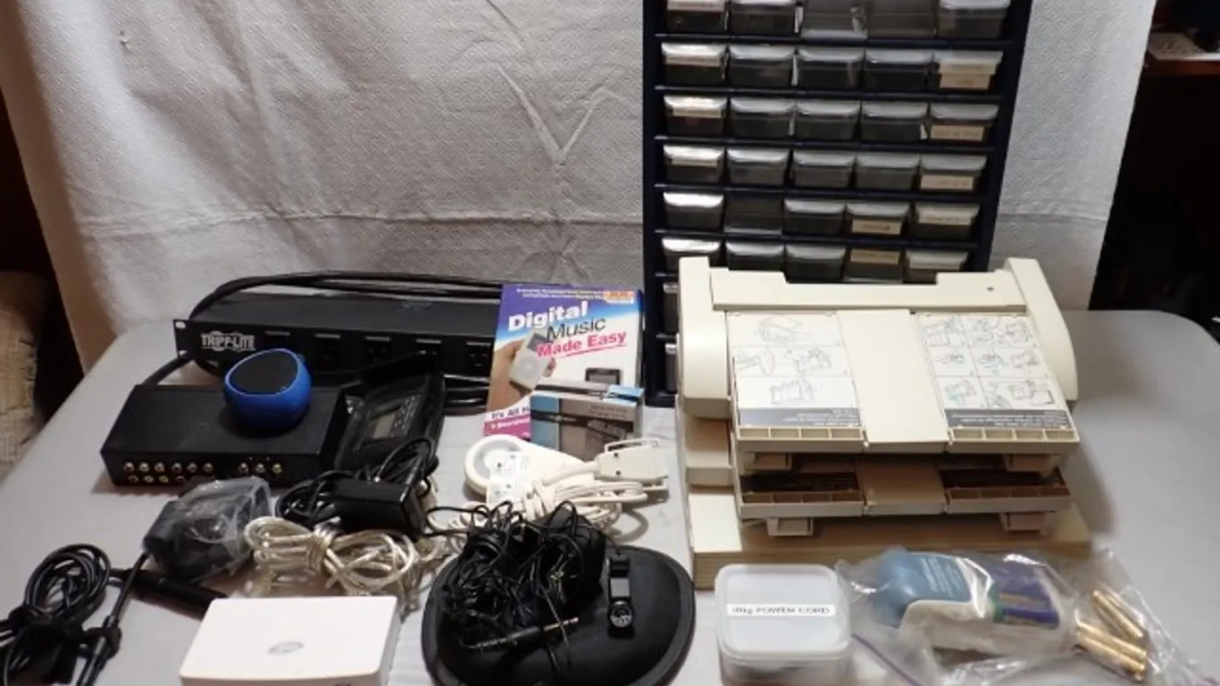 Power Bar, Printer, Cables & Such