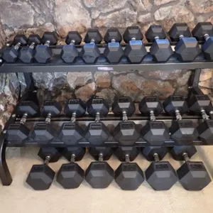 2 Tier Rubber Hex Dumbbell Rack Set