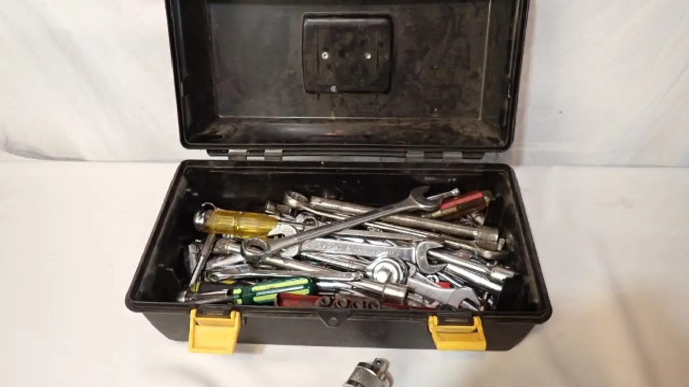 Black Tool Box With Contents