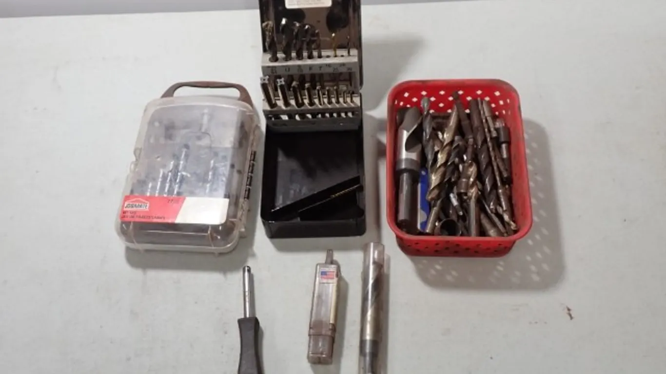 Assorted Drill Bits, Taps and Machinist Tooling