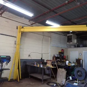 1-Ton Free-Standing Jib Crane with Electric Hoist