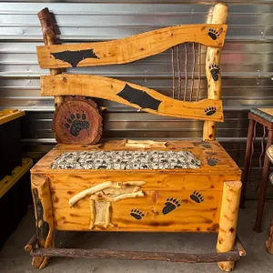 Wood Bear Bench