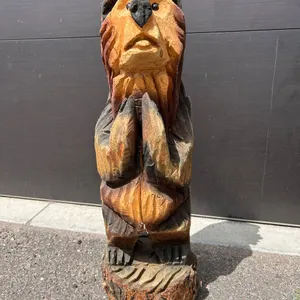 Wooden Bear Sculpture