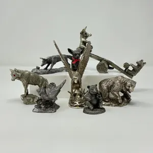 Pewter Animal Sculptures