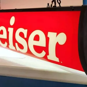 Budweiser Beer Light-Up Bar Sign / Pool Table Light , 48"×7"×9" . Tested Working