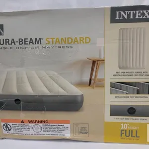 Intex Dura-Beam Standard Full Size 10" Air Mattress, Fiber-Tech, 54"x75", 600lb Capacity