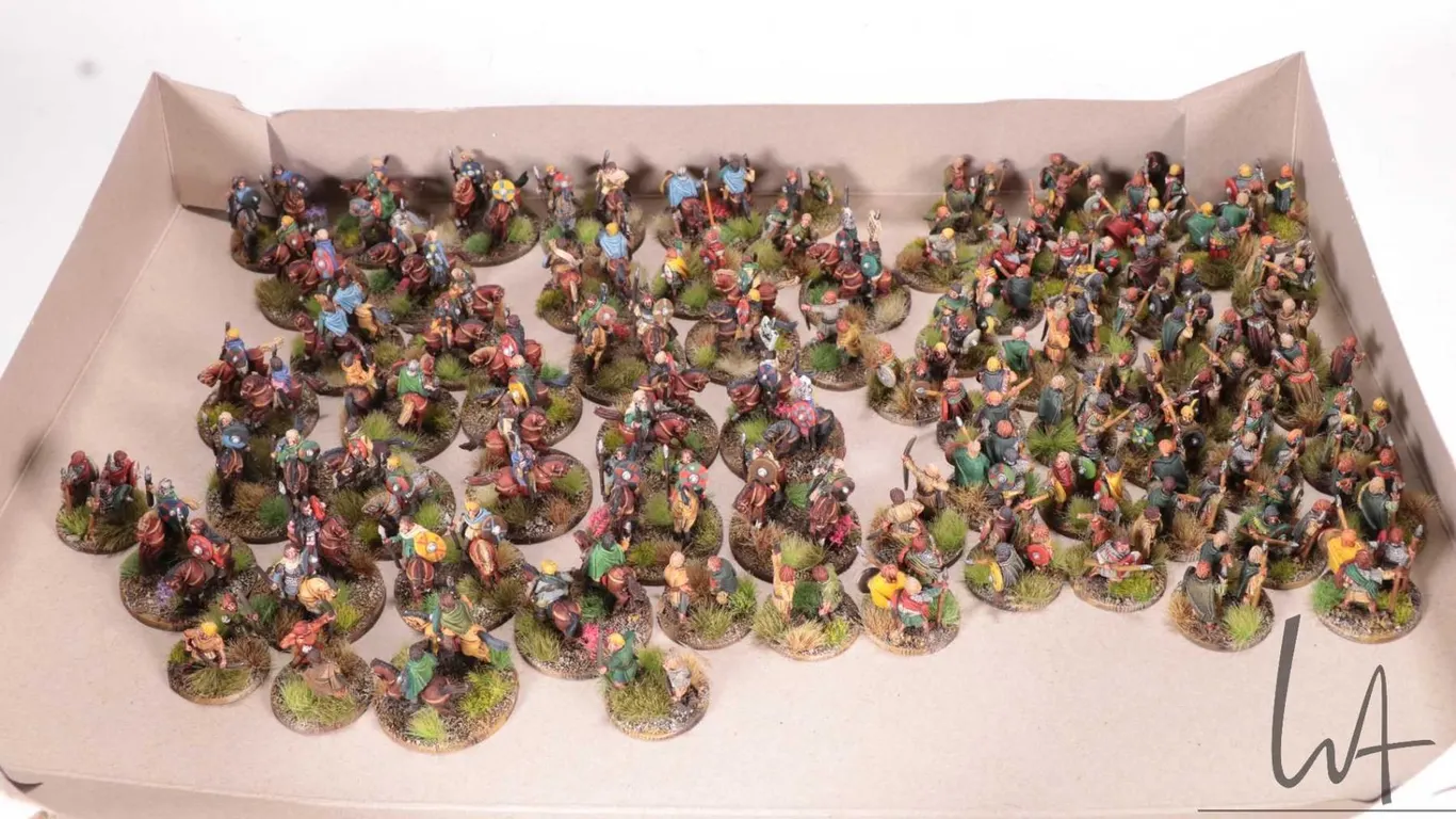 Large selection of what appears to be 15mm Norse-Gaels including archers, spearmen and mounted rider