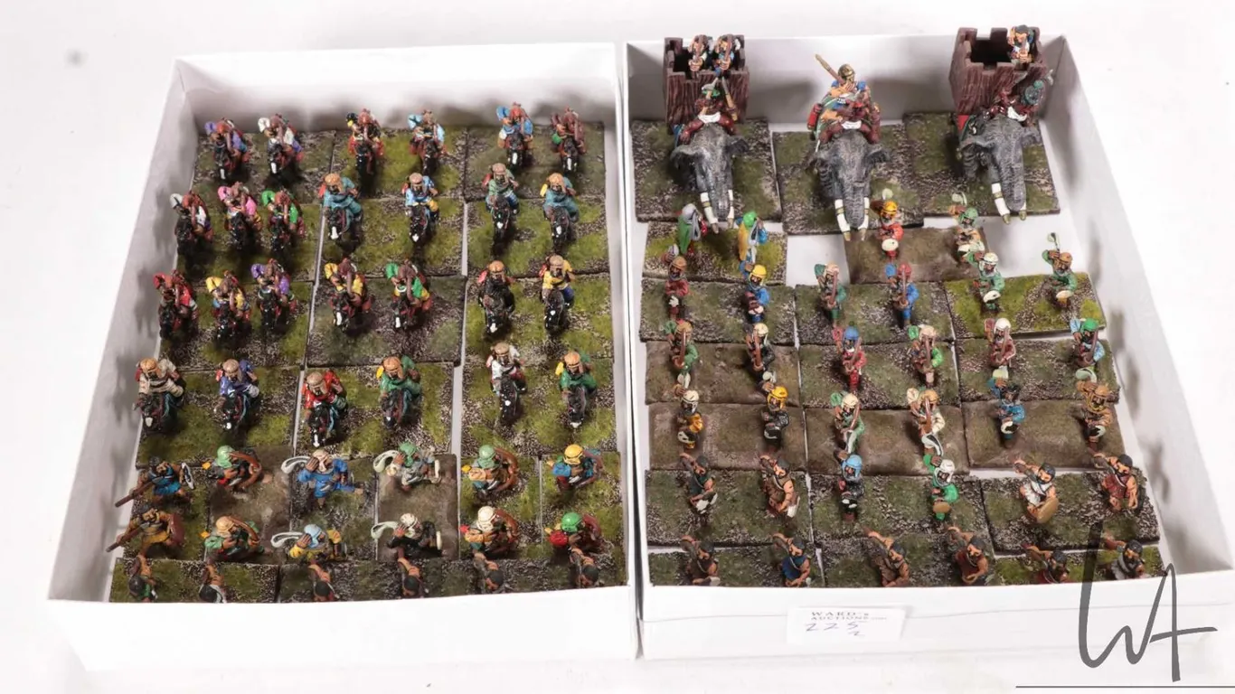 Large selection of what appears to be 15mm Numidian war elephants, and warriors. Approximately 70 +