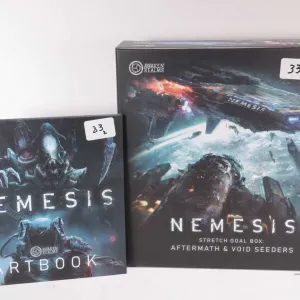 Nemesis Stretch Goal box: Aftermath & Void Seeders with painted figures, games board, pieces etc. Ap