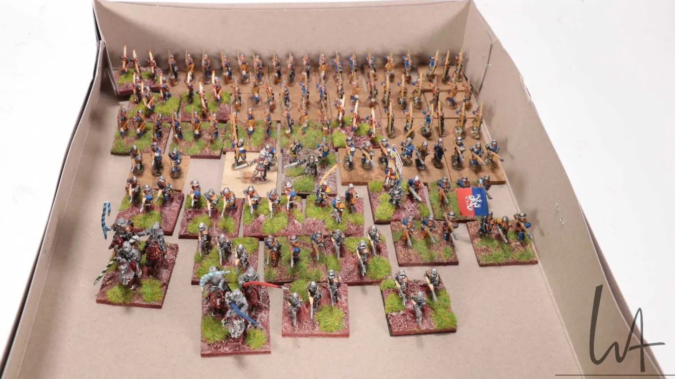 Large selection of what appears to be 15mm late 15th century Burgundian Army of Charles the Bold inc