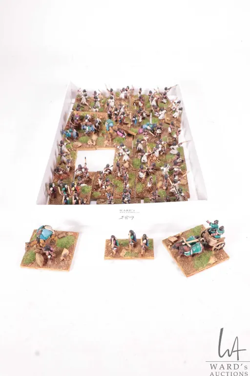 Large selection of what appears to be 15mm Egyptian/ Ottoman warriors including bowmen, pikemen, cam