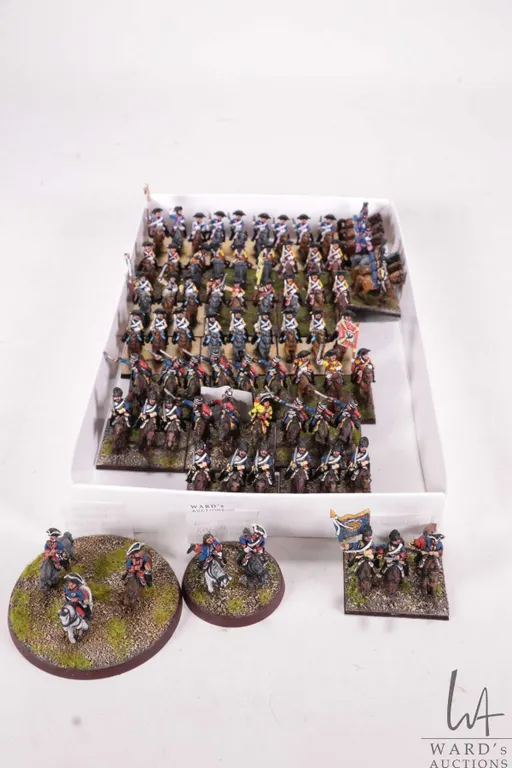 Large selection of what appears to be 15mm Napoleonic cavalry. 25 bases with two to three individual