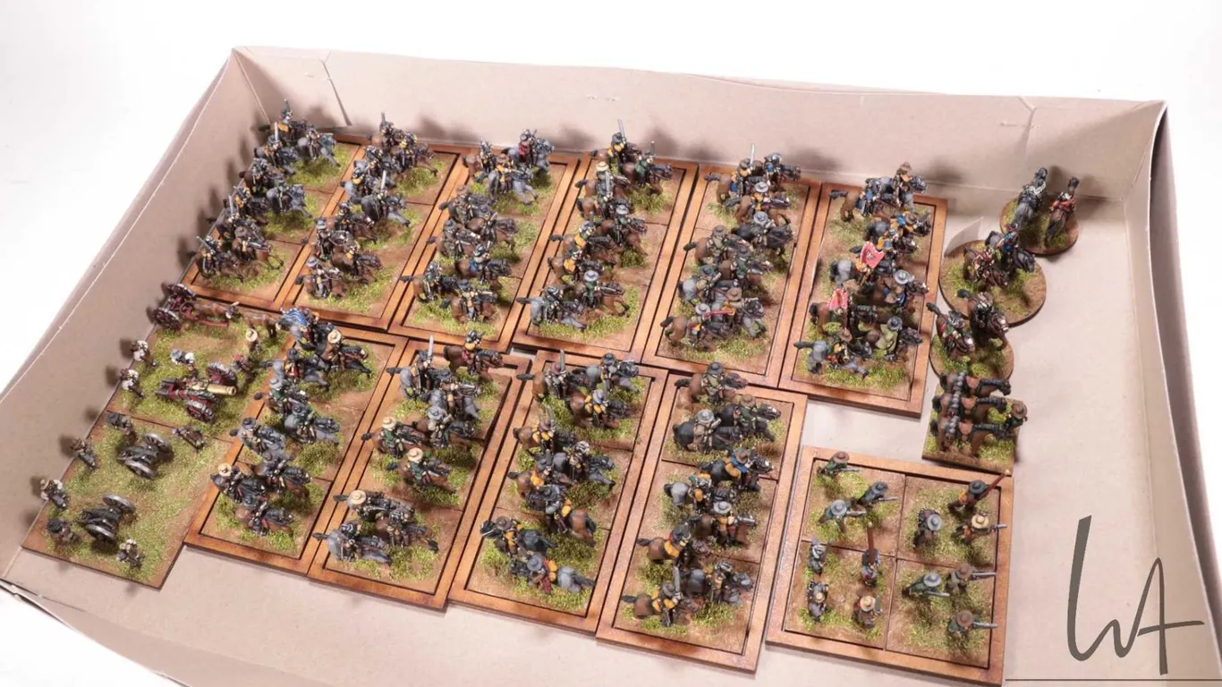 Large selection of what appears to be 15mm American Civil War confederate calvary figures including