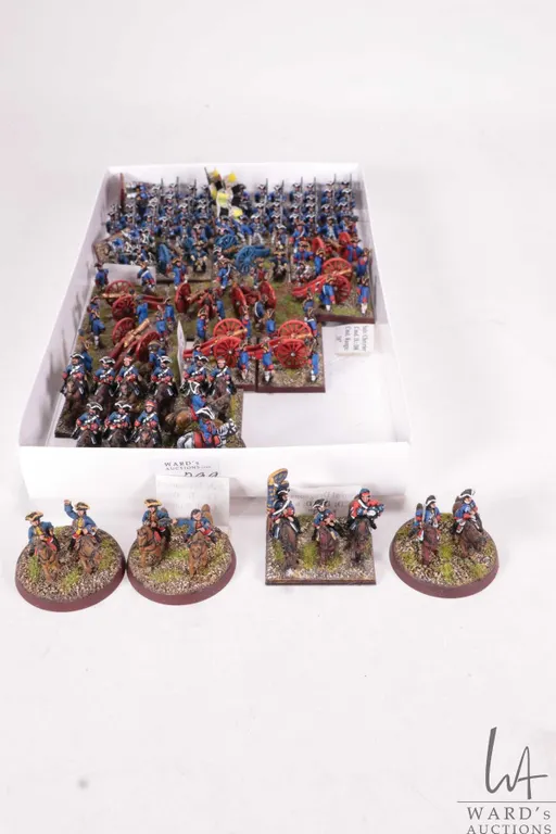 Large selection of what appears to be 15mm Napoleonic army including cavalry, artillery and infantry