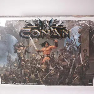 Conan board game with paintable figures etc. Note: some painted, mostly unpainted. Completeness not 