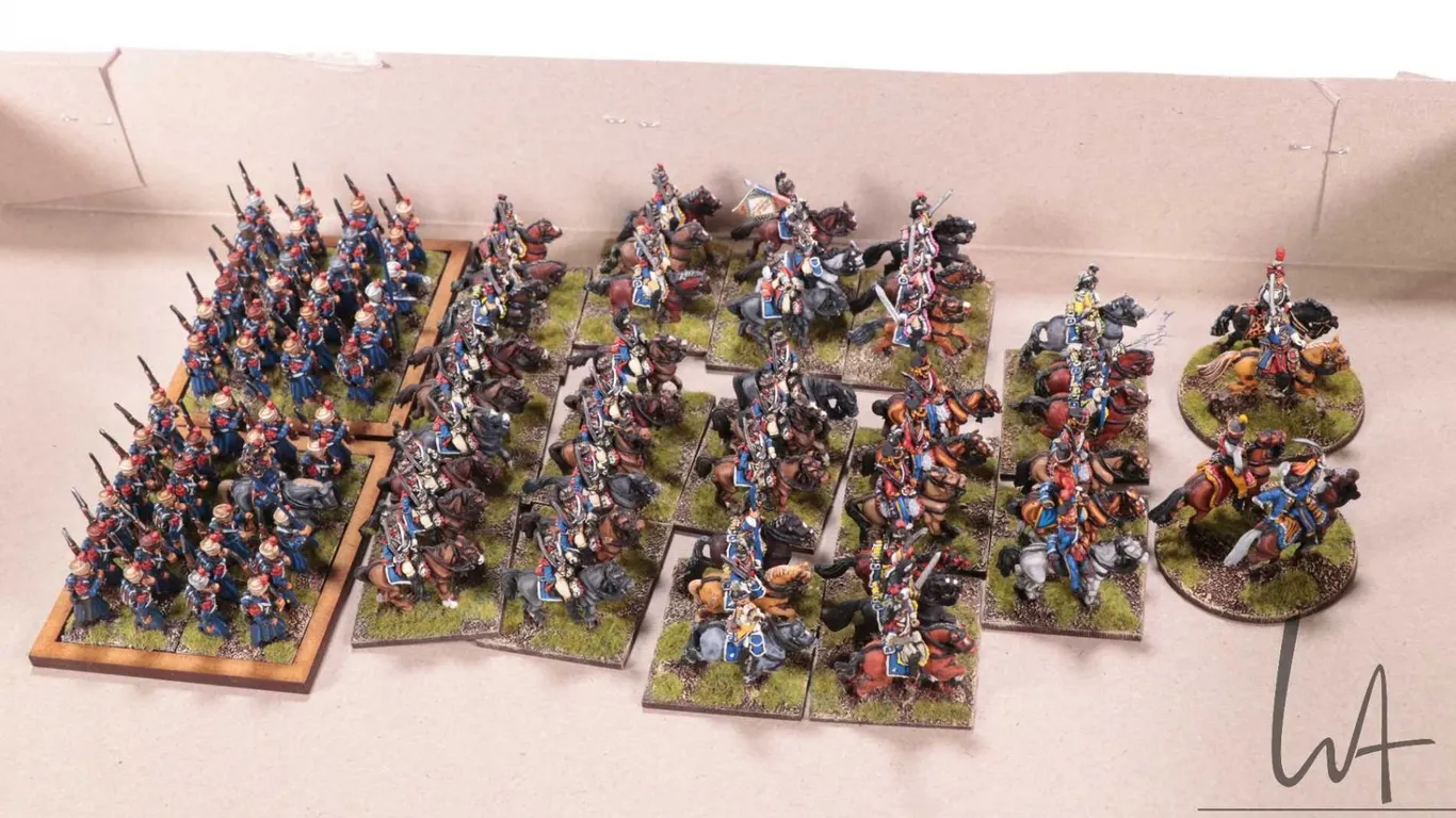 Large selection of what appears to be 15mm Napoleonic war figures including Imperial Guard. Approxim