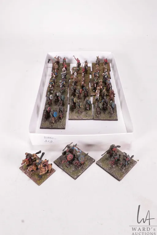 Large selection of what appears to be 15mm mounted Hun warriors. 20 bases with 2 to 3 individually a