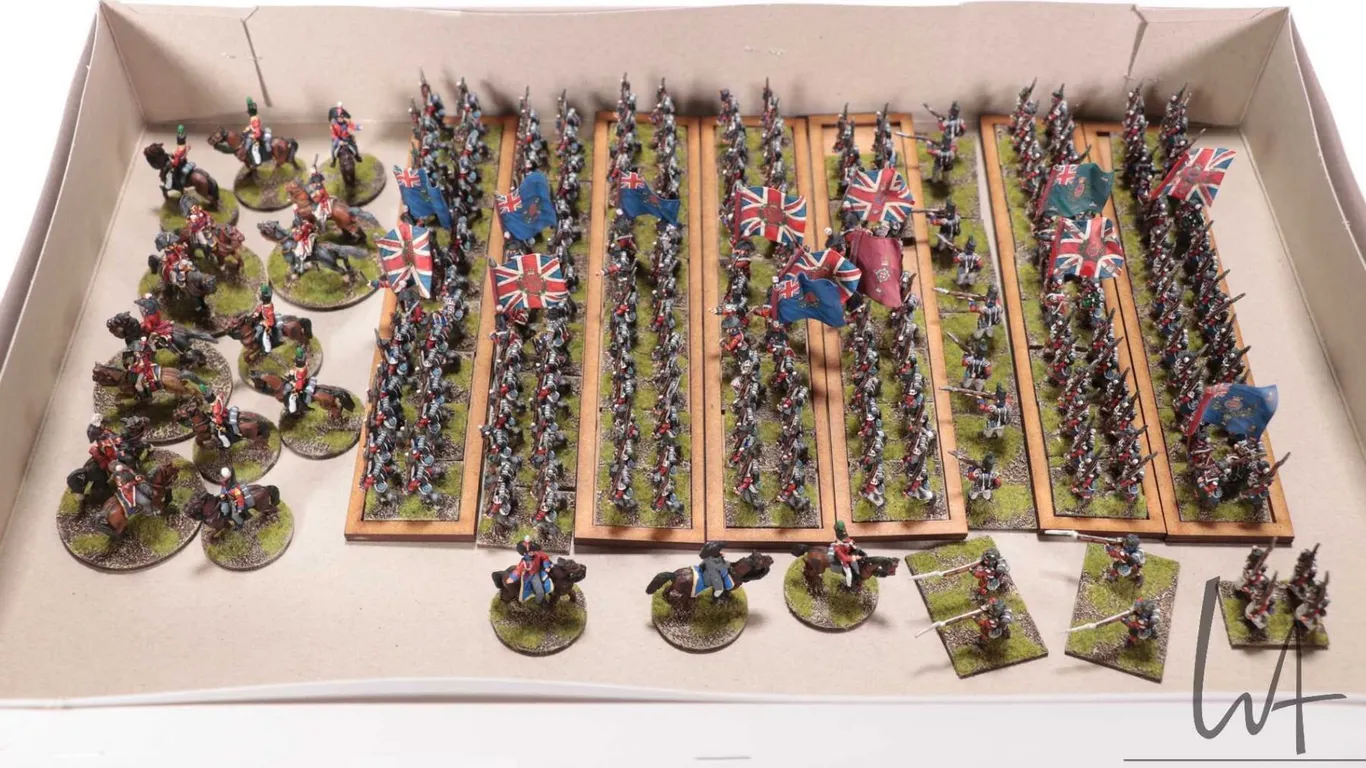 Large selection of what appears to be 15mm Napoleonic British soldiers including 42nd Royal Highland
