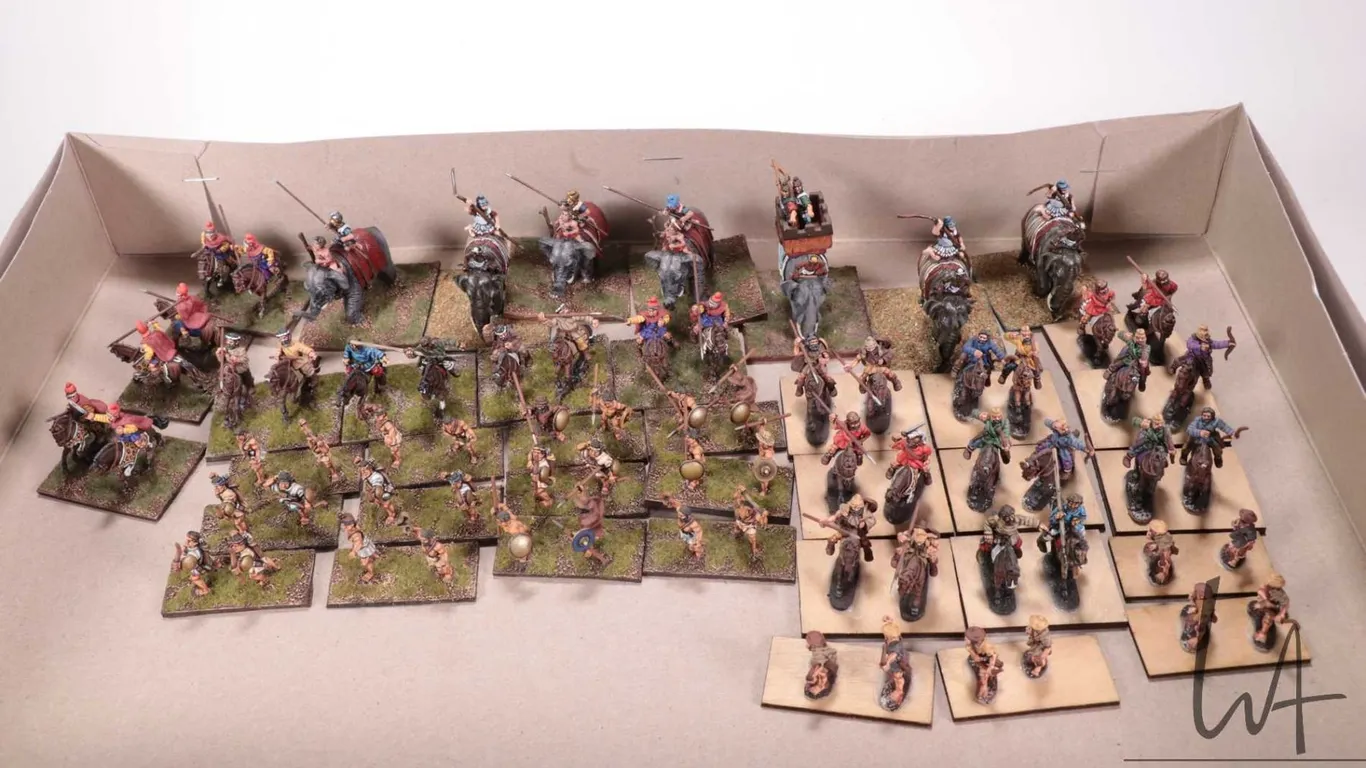 Large selection of what appears to be 15mm figures including war elephants from possible the Sikh Wa
