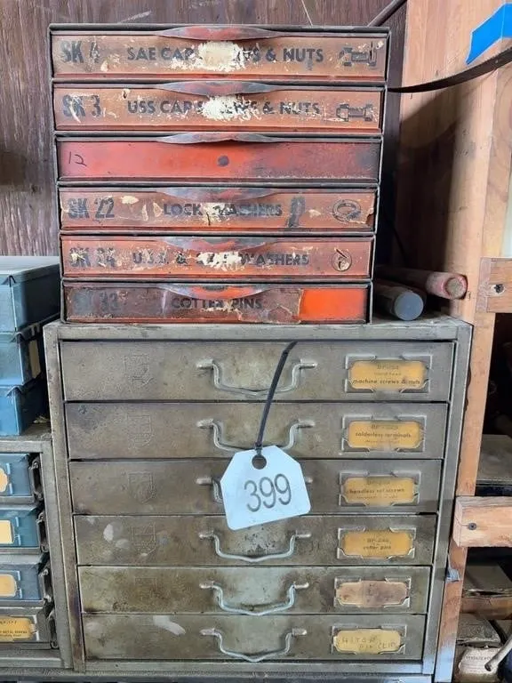 12 Drawers/Organizers w/Contents