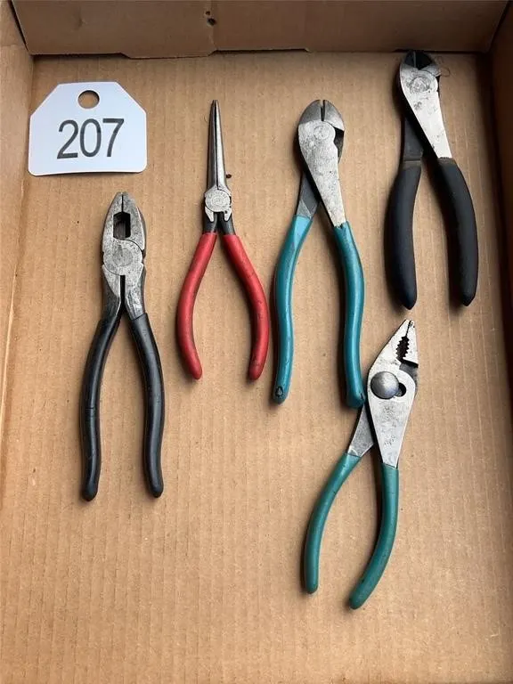 5 Pc Pliers and Side Cutters
