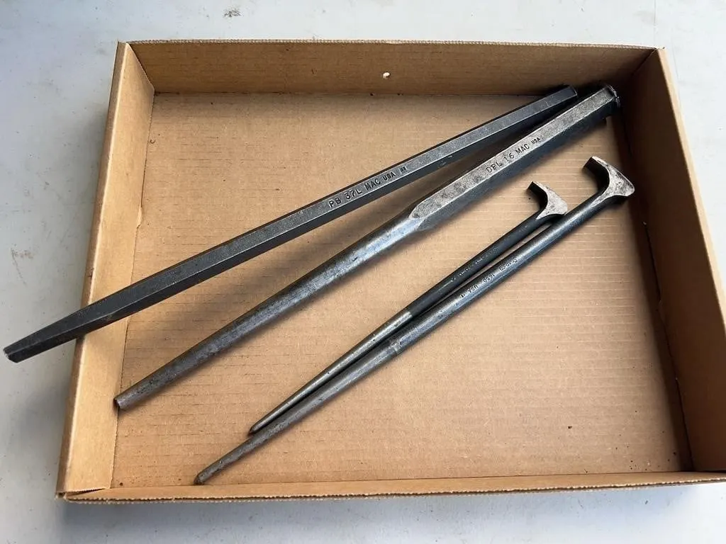 (2) Snap On Pry Bars, (2) MAC Pry Bars