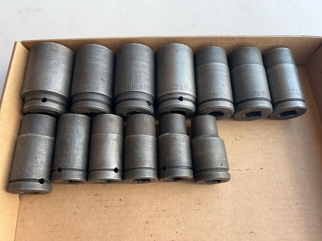 Wright Deep Impact Sockets 3/4� 13 Pc through 1
