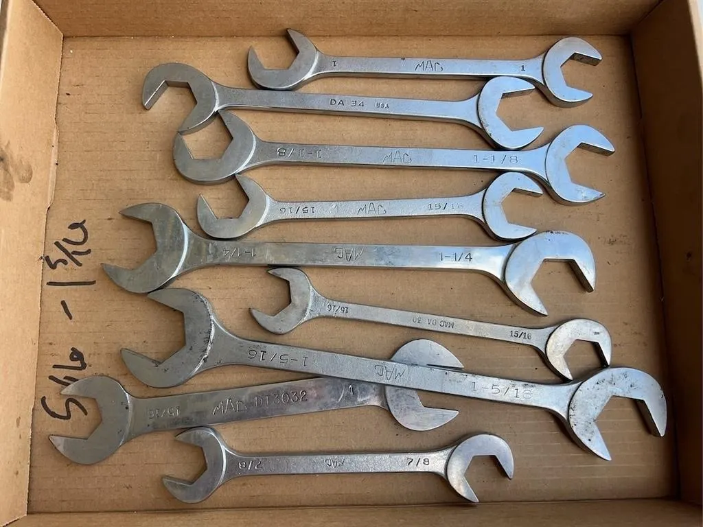 MAC 9 Pcs Open End off set Wrenches 5/16-1